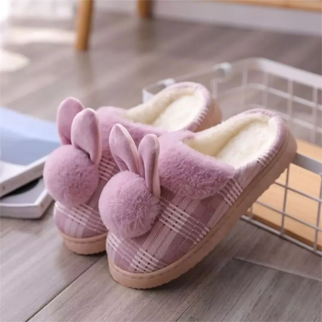 stylish furry slippers for baby girls