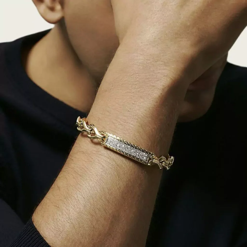 delicate gold bracelet for men