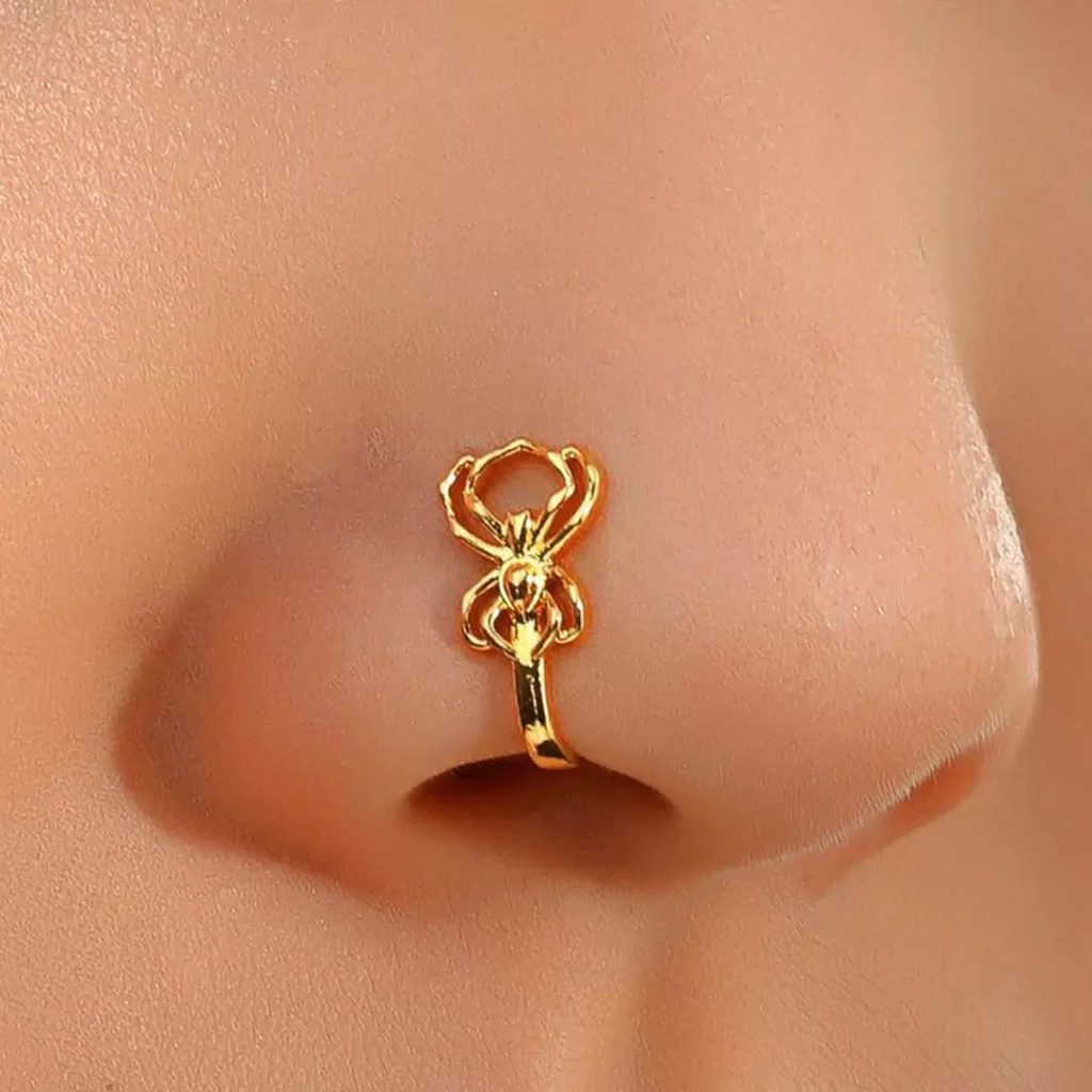 delicate gold nose pins