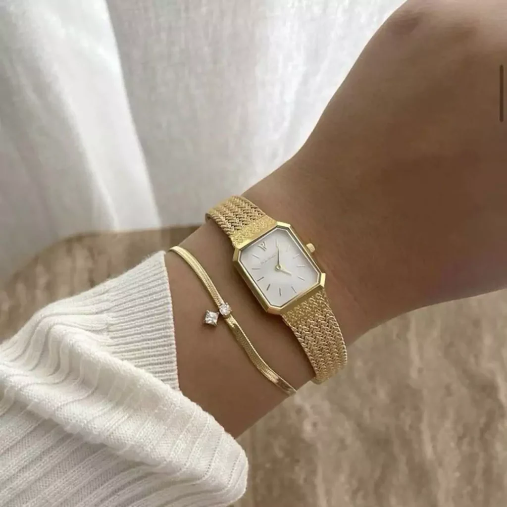 fashionable gold watches for women