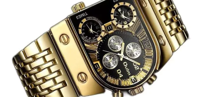 fashionable gold watches for men