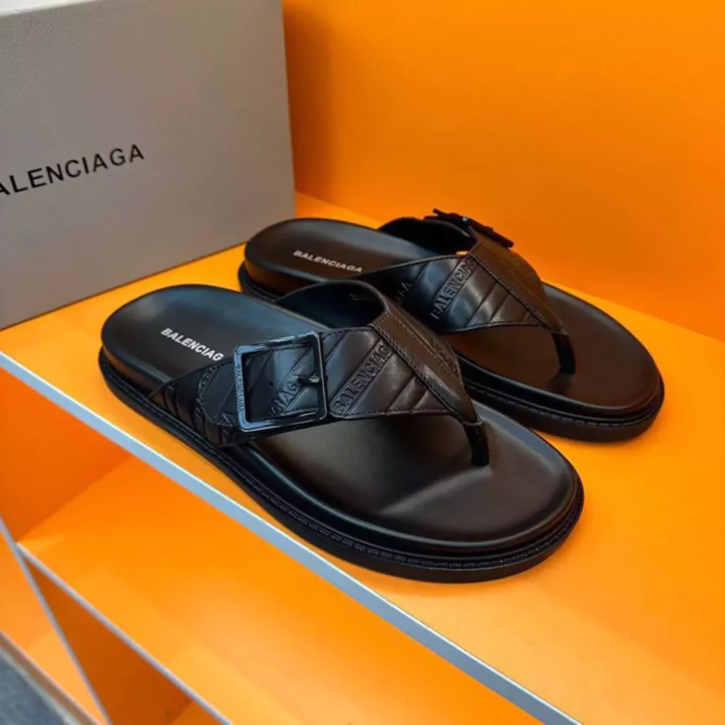 chic leather palm slippers for men