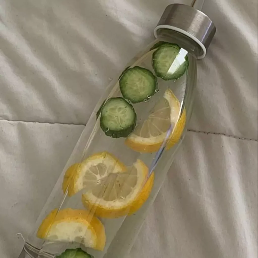 Cucumber and lemon detox waters