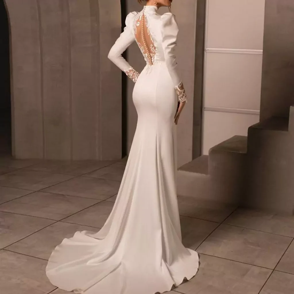 glamorous simple wedding dress of 2024