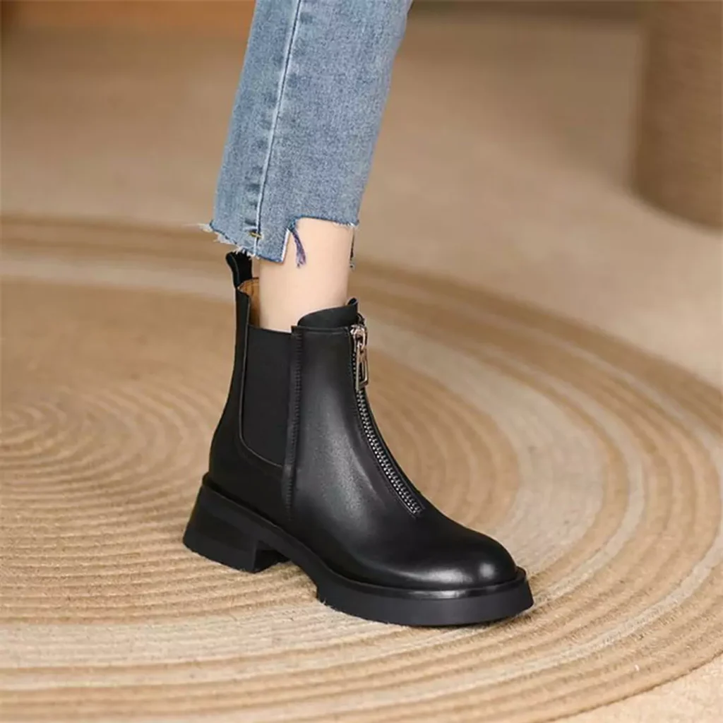 comfortable short black boots for women 