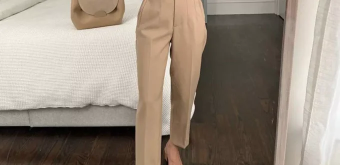 chic beige pants outfit for women