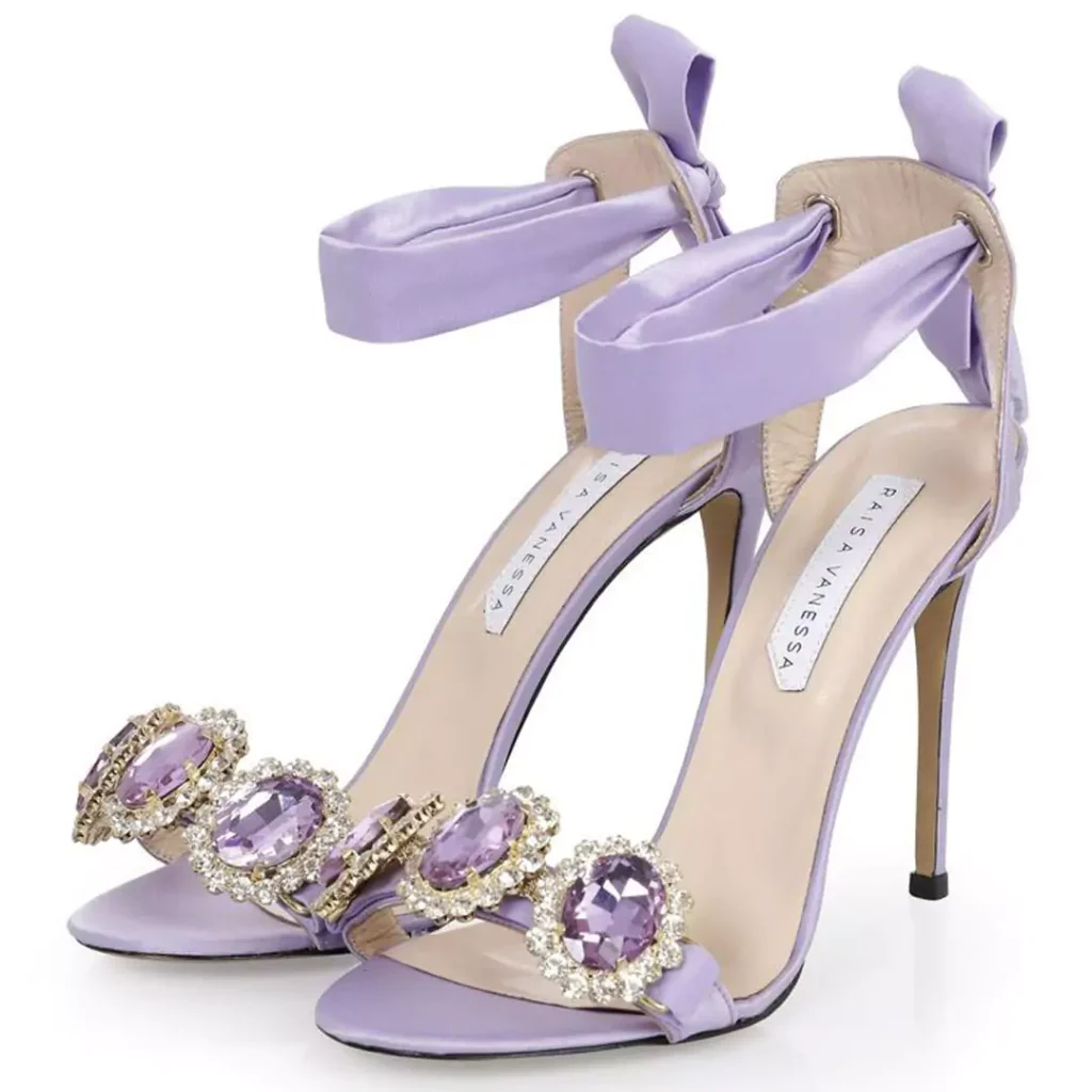 unique purple high heels