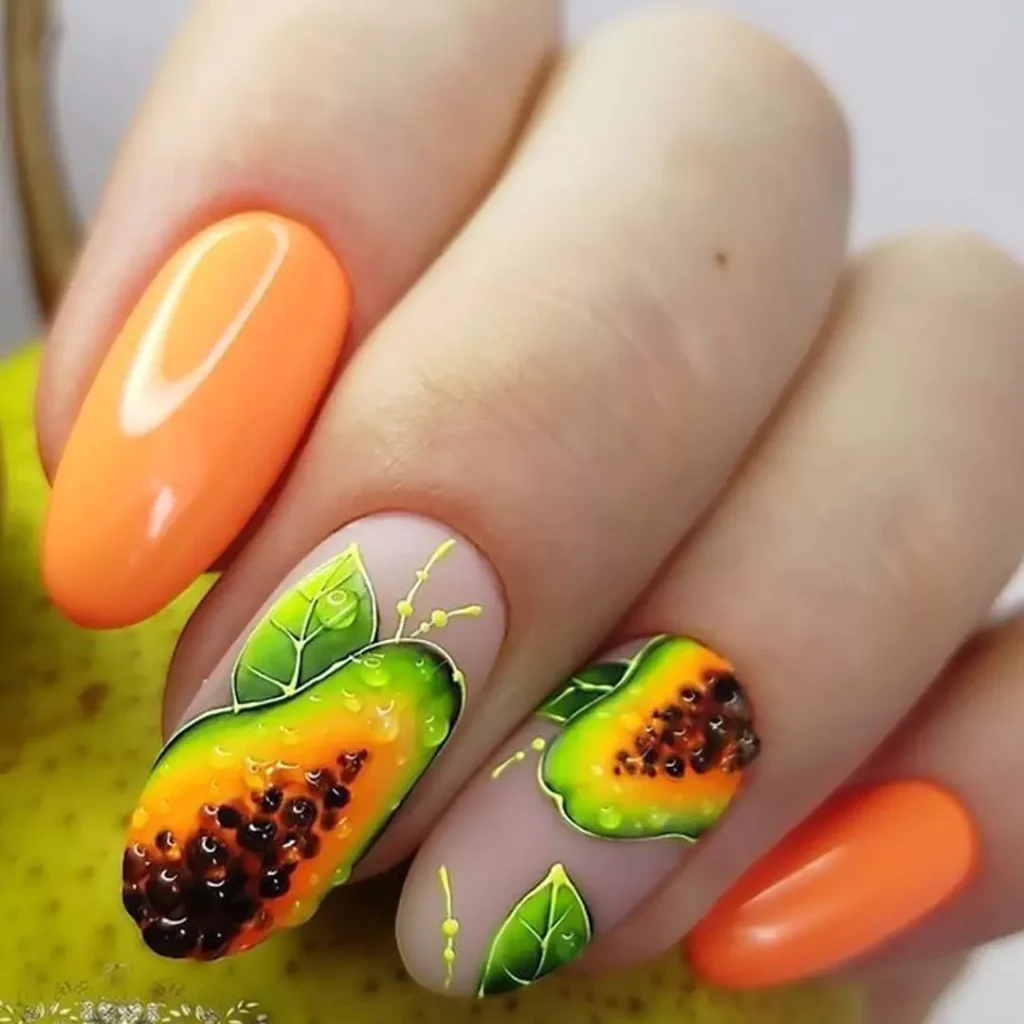 Stylish and special fruit nail designs