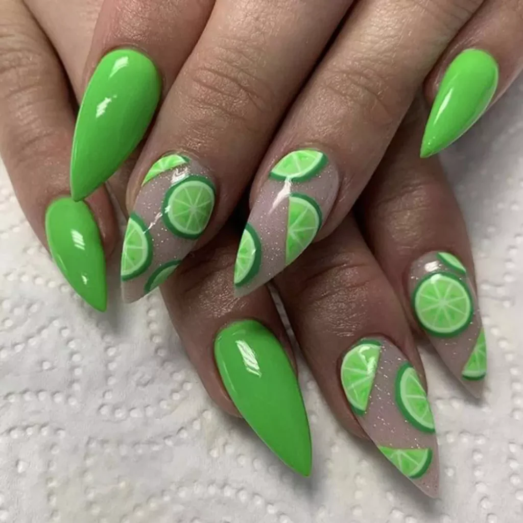 Stylish fruit nail designs