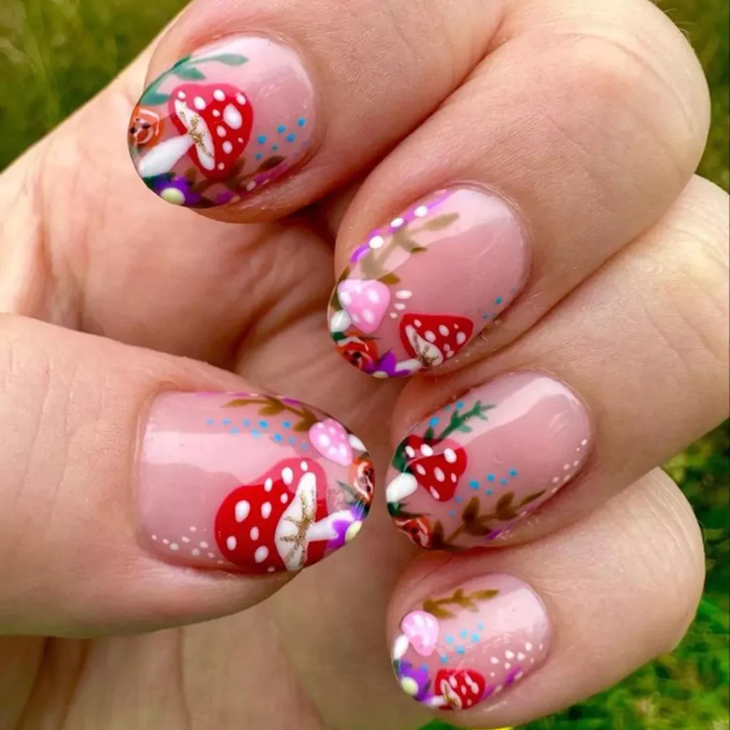 Special mushroom nail design