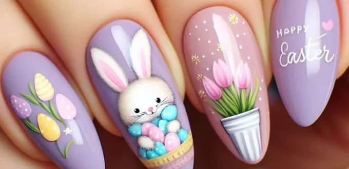 Beautiful Rabbit nail design