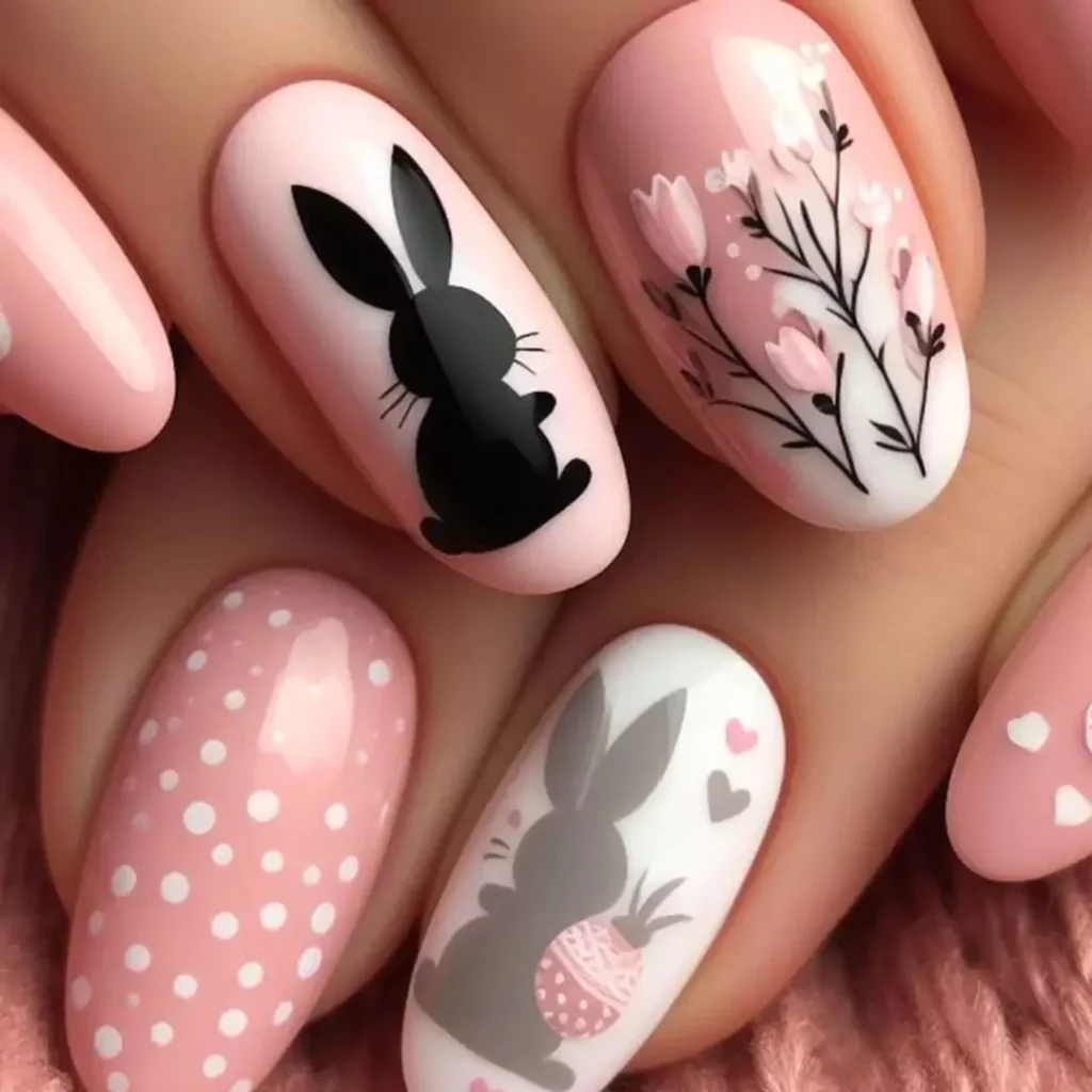 Enchanting Rabbit nail design