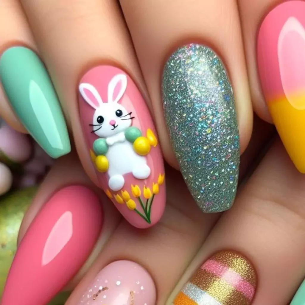 Special Rabbit nail design