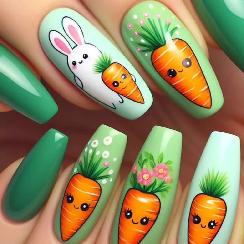 Eye-catching Rabbit nail design