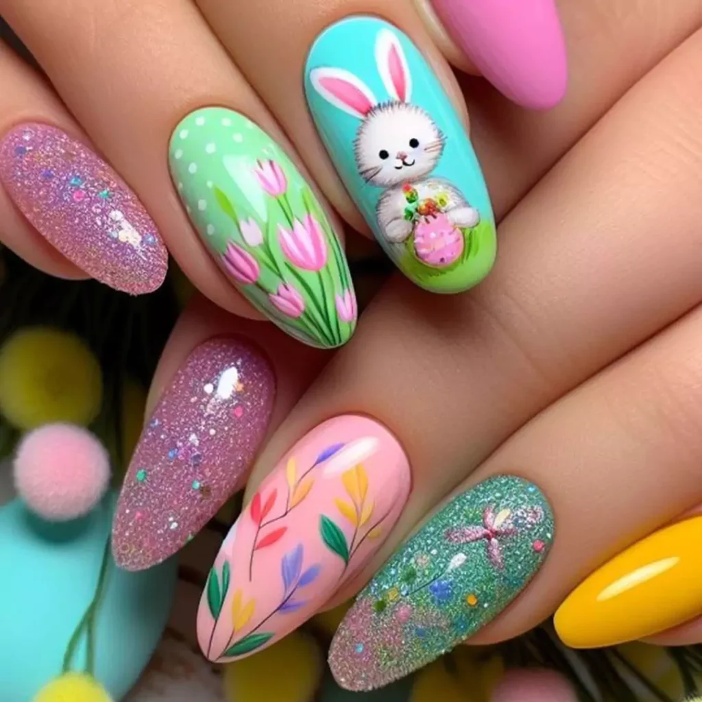 Attractive Rabbit nail design