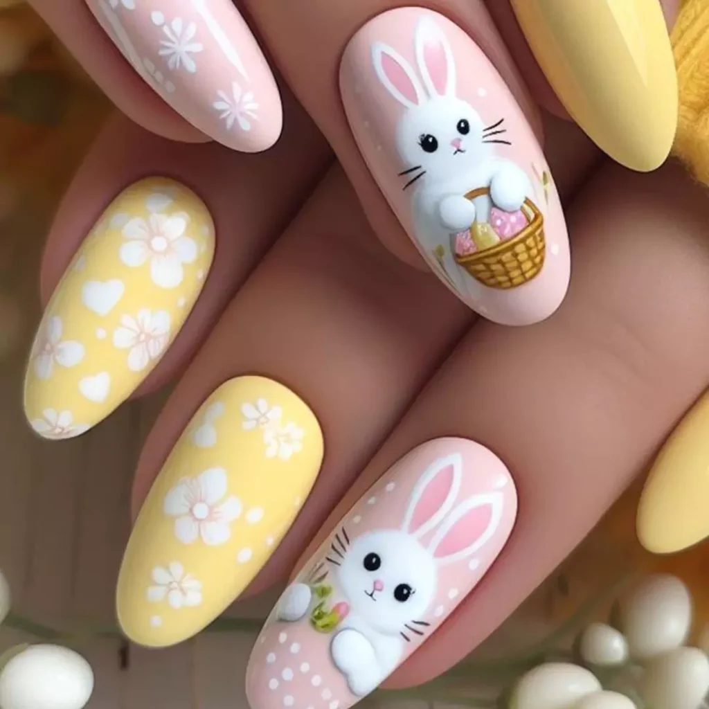 Attractive and special Rabbit nail design