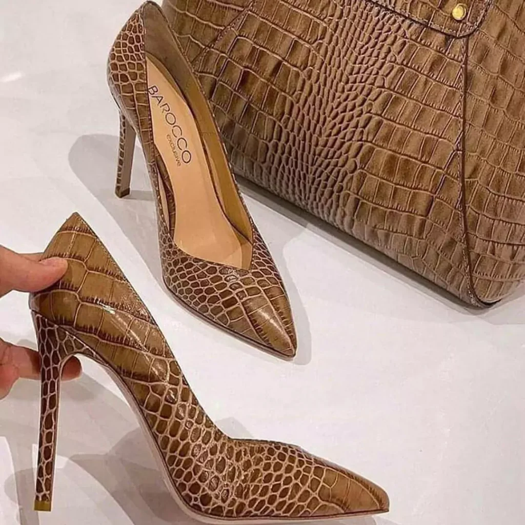 alluring brown high heels shoes