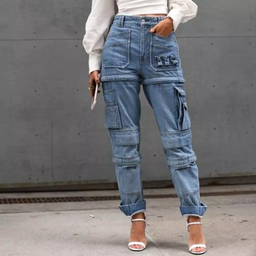 chic cargo jeans outfits for ladies of 2024 