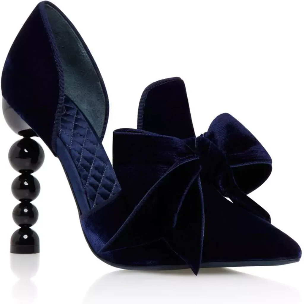 top navy blue high-heeled shoes