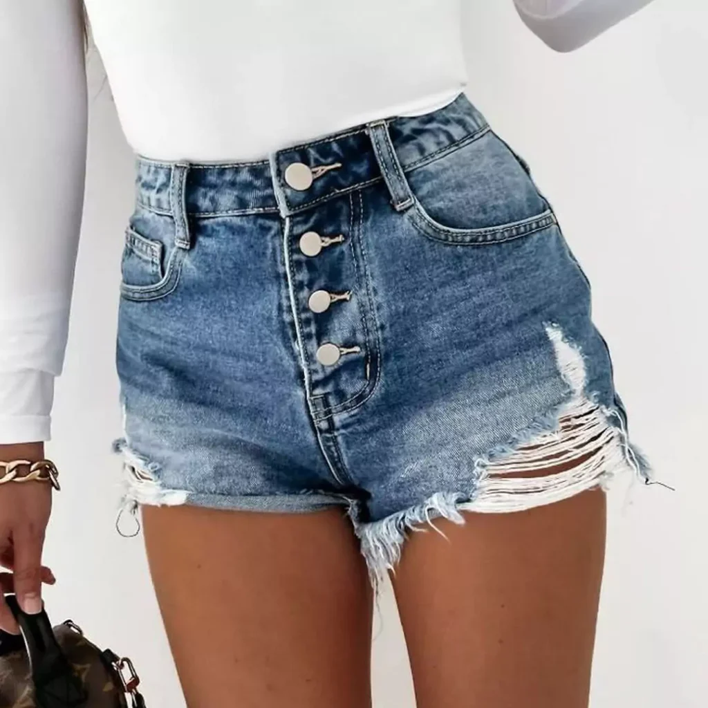 trendy women's jean shorts 