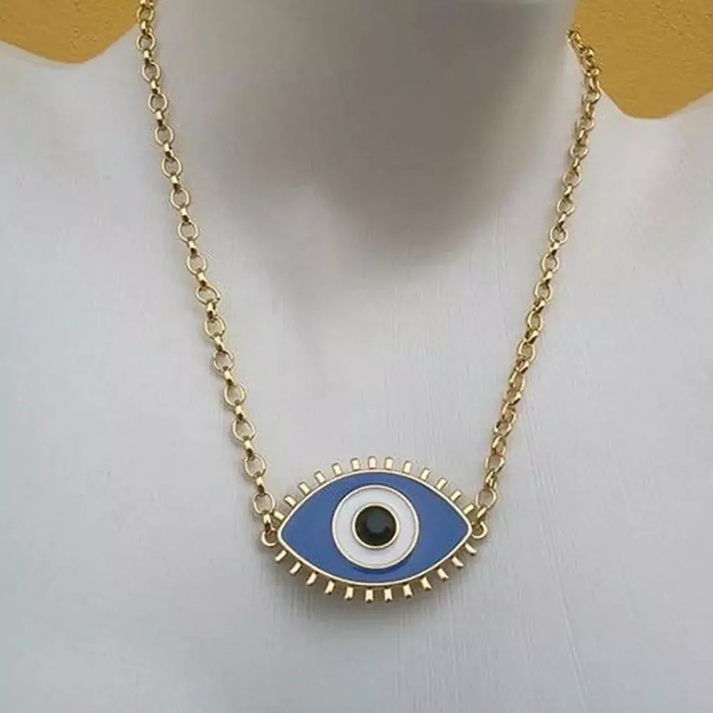 Modern necklaces with eye design