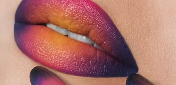 Beautiful ombre lipstick