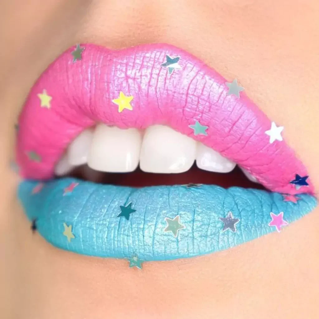 Beautiful and charming colorful lipstick