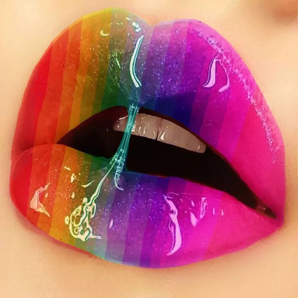 Stylish colorful lipstick