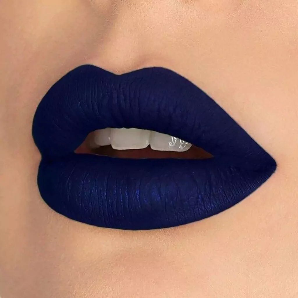 Beautiful and charming blue lipstick