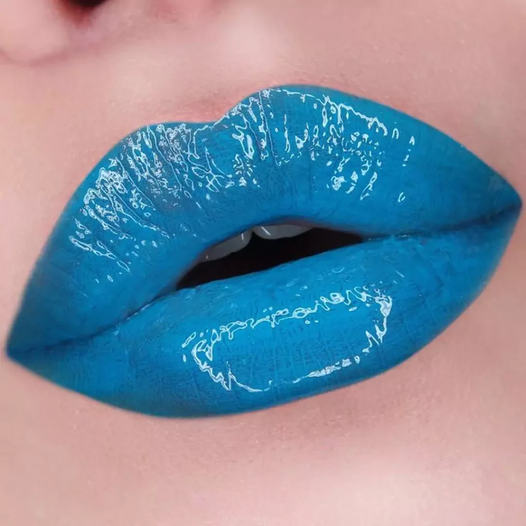 Attractive blue lipstick