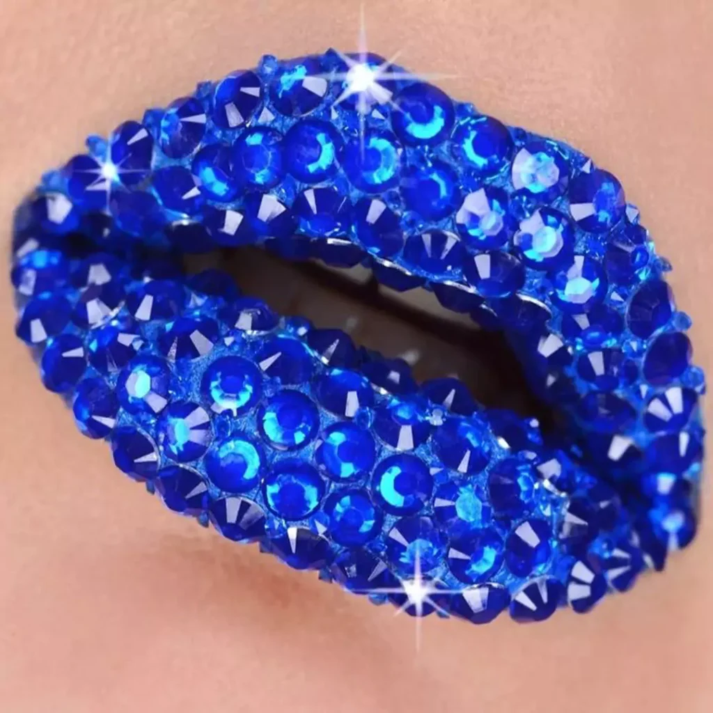 Attractive and special blue lipstick