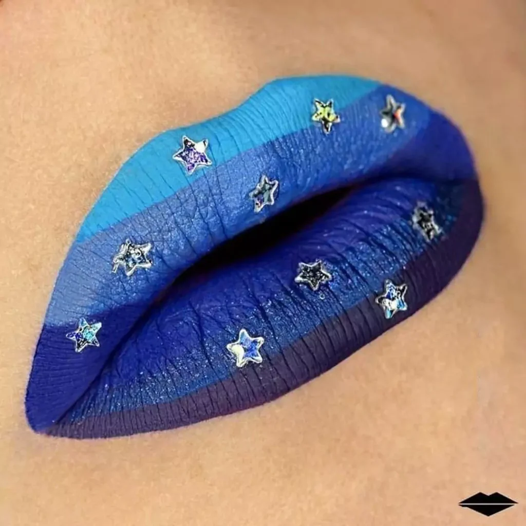 Special blue lipstick