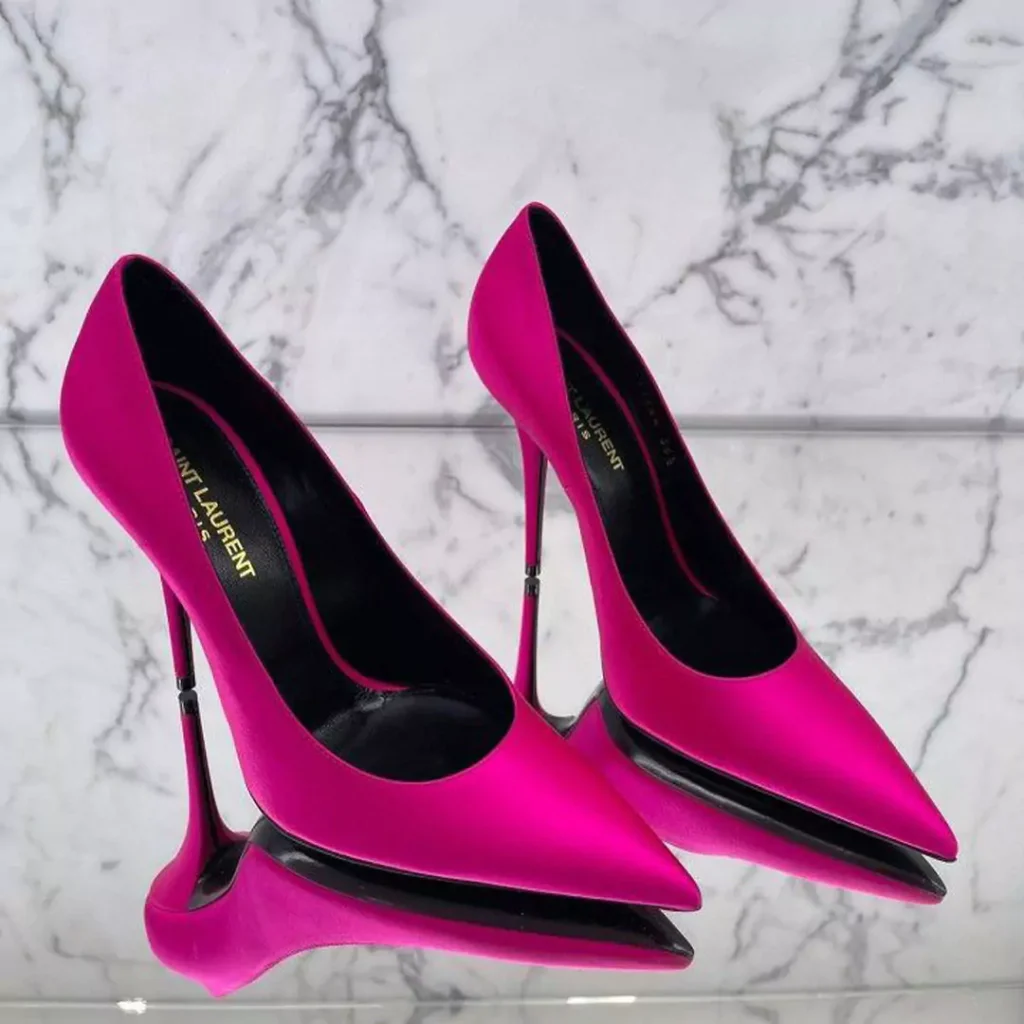 unique pink high heels