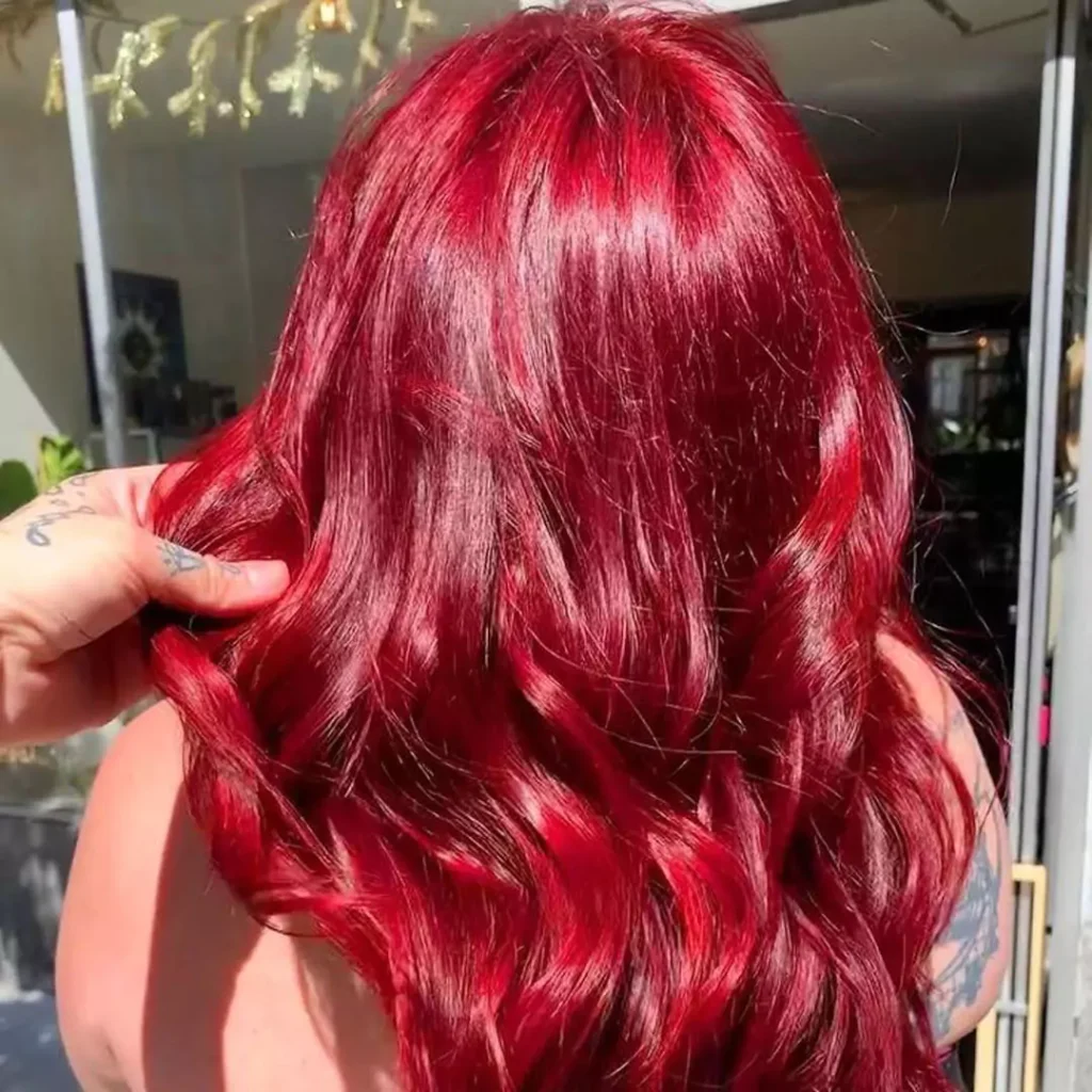 Beautiful and charming wine hair color