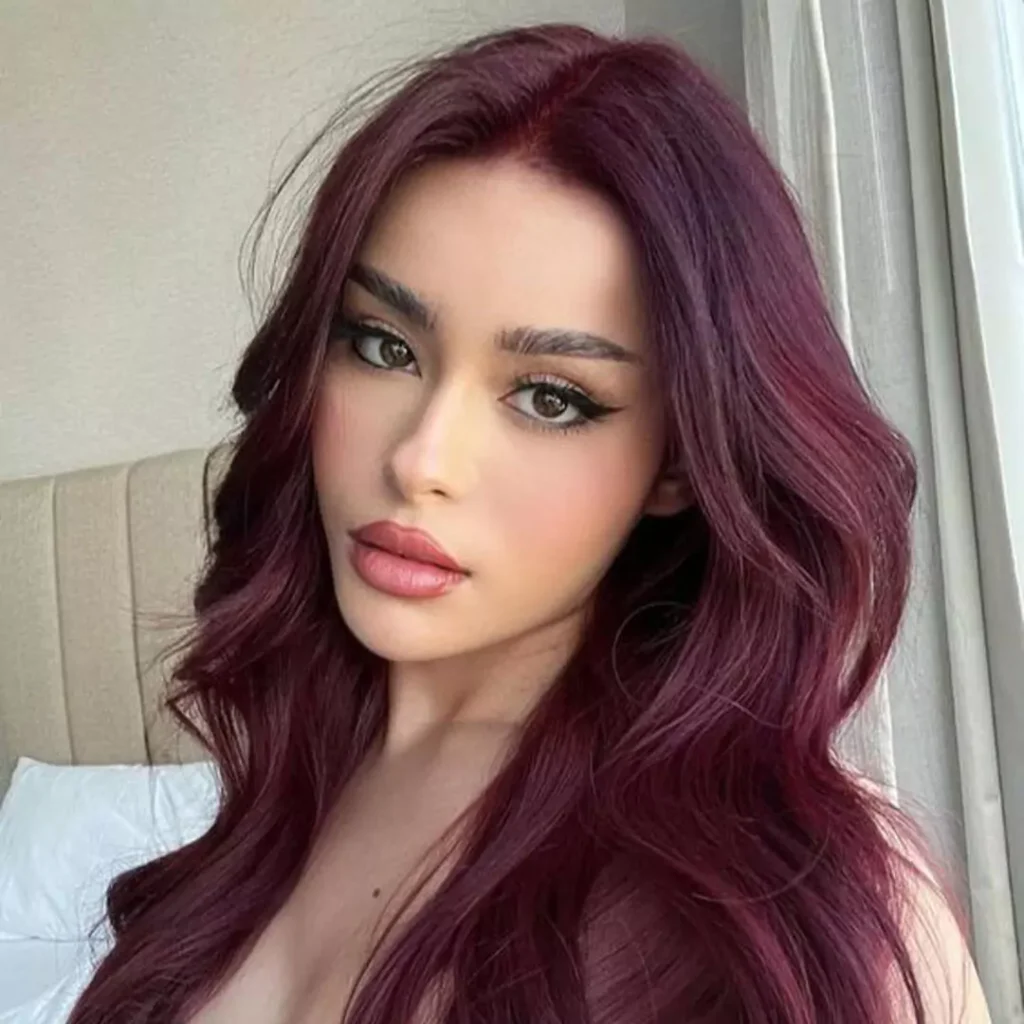 Stylish and special wine hair color