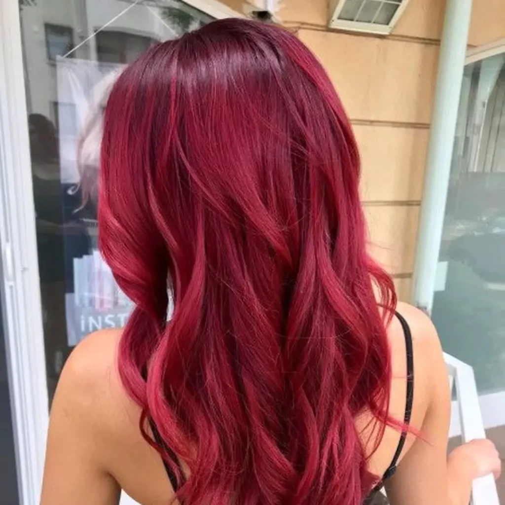 Attractive wine hair color