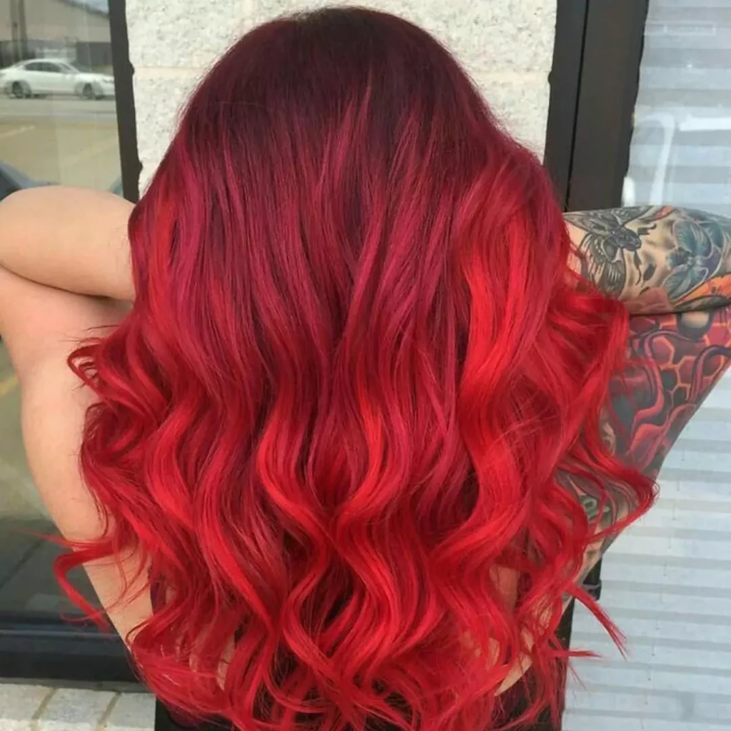 Attractive and special wine hair color