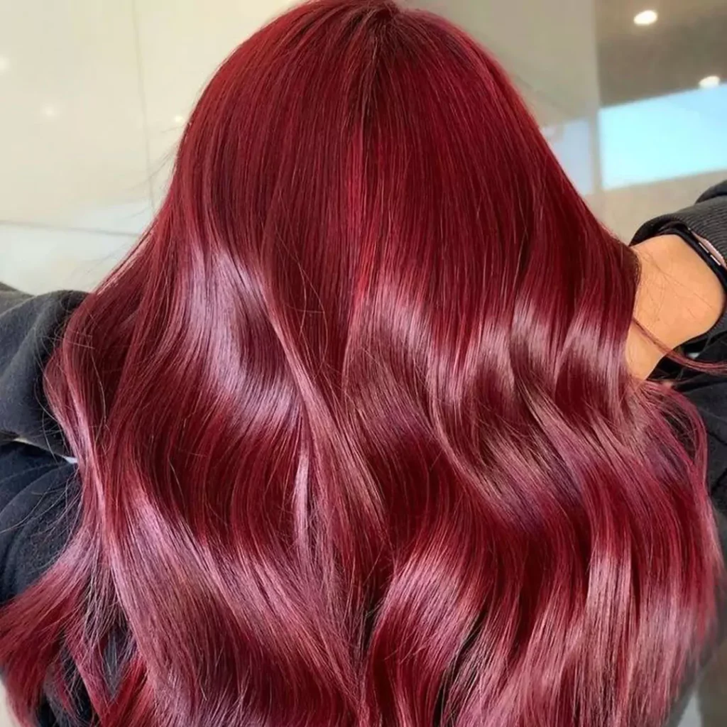 Stylish wine hair color