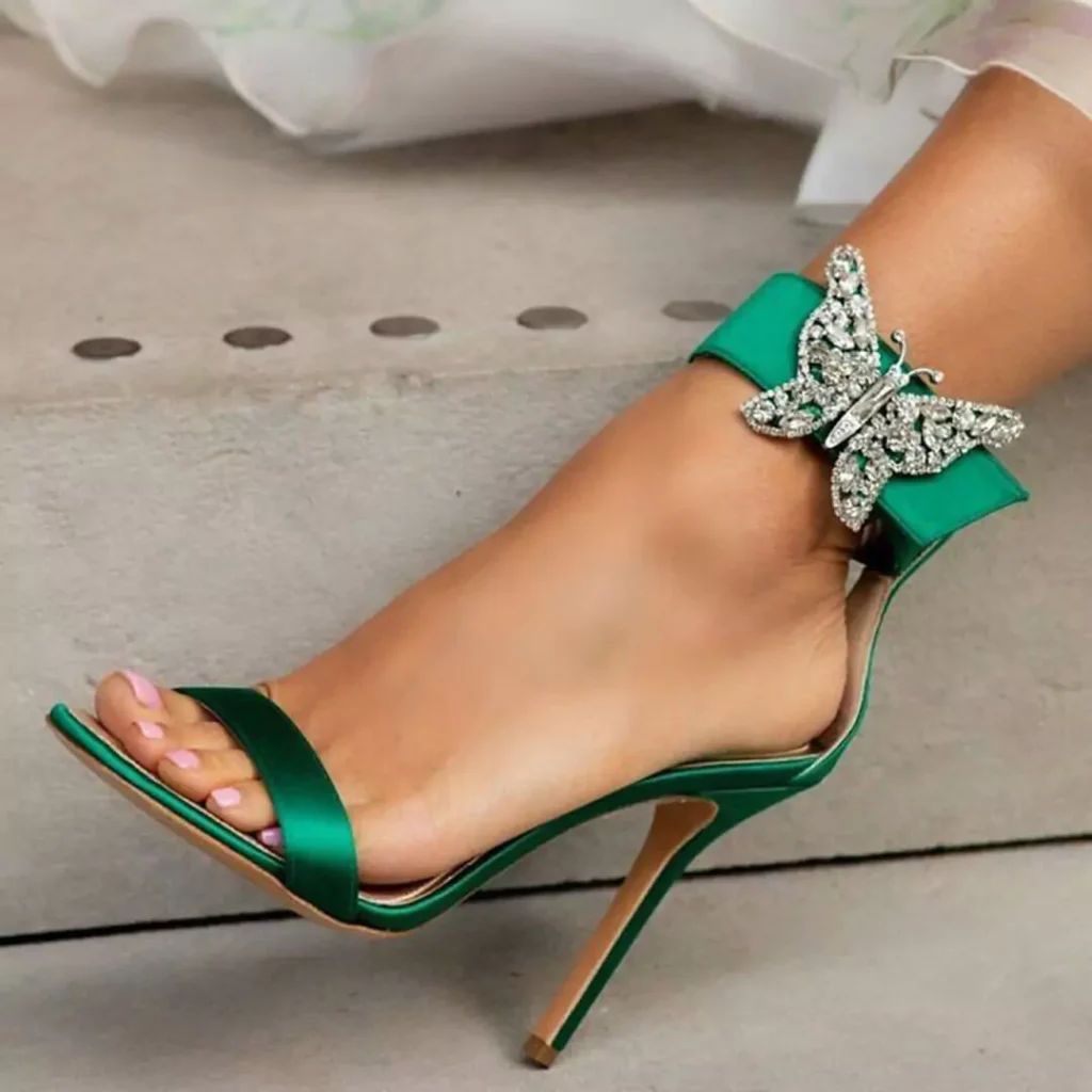 charming green high heels