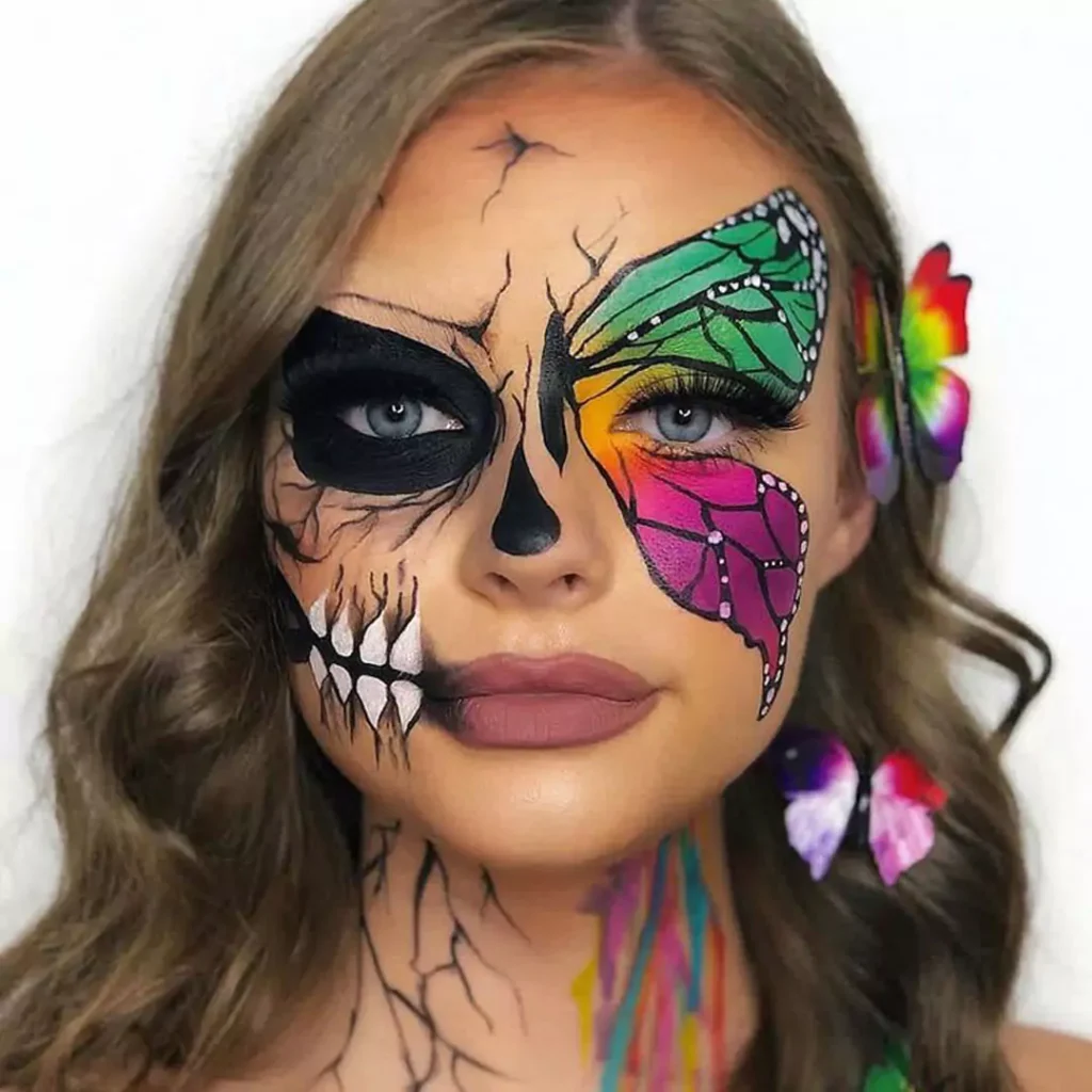 Attractive makeup models for Halloween