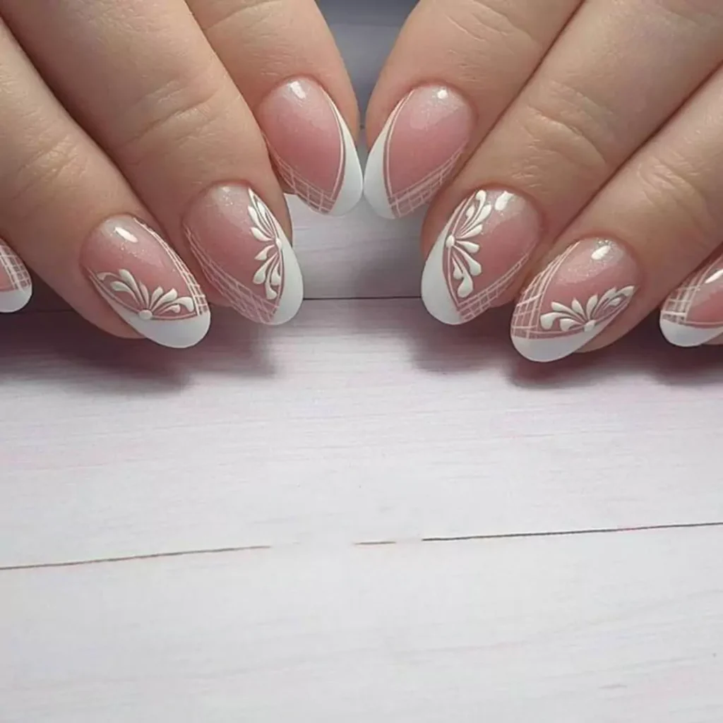 Special bridal nail design