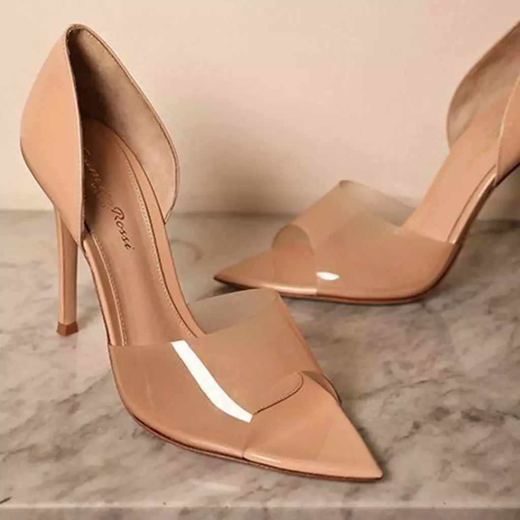 exquisite nude heels outfit