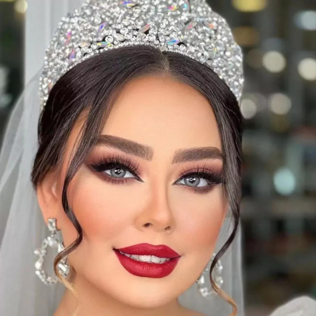 Deceptive bridal makeup models