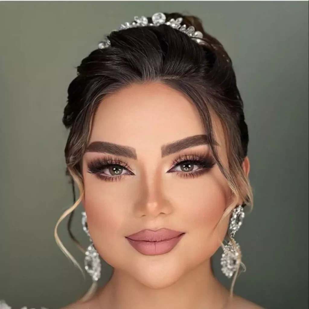 Modern bridal makeup models