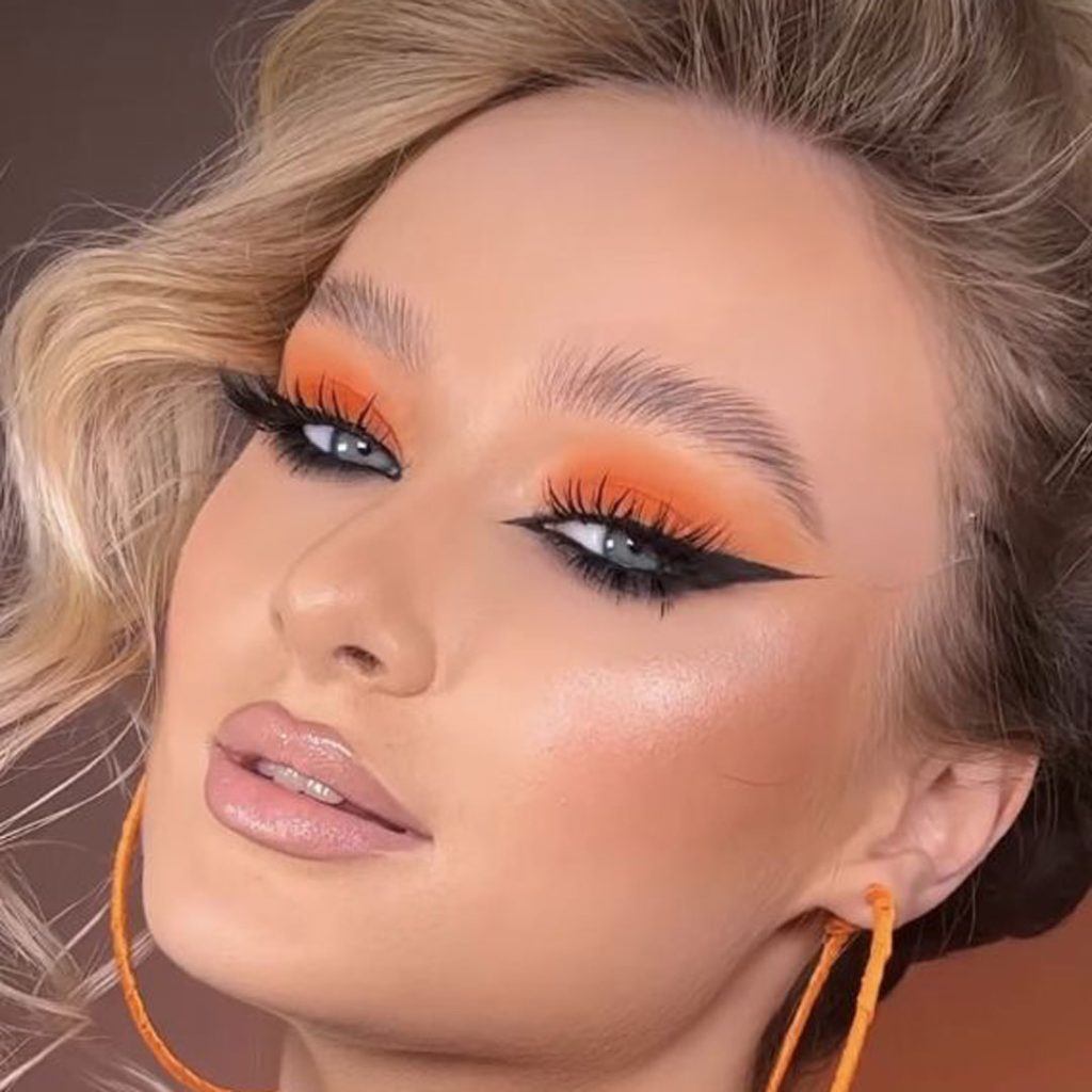 lovely orange makeup