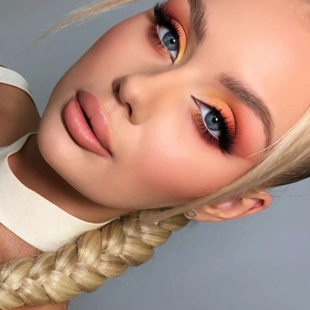 cute orange makeup