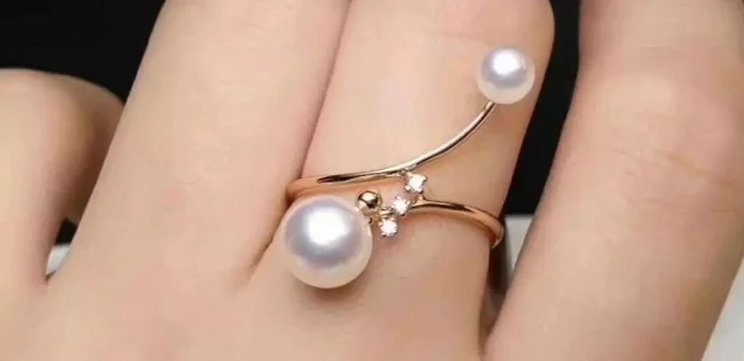 Beautiful pearl rings