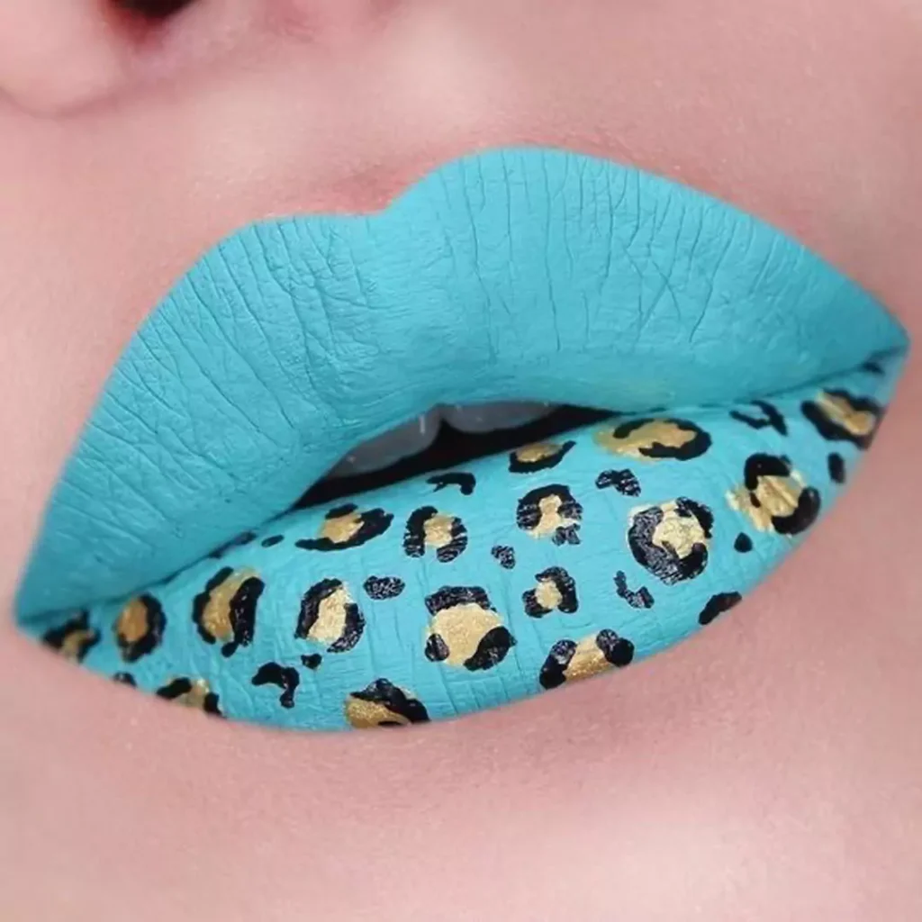 Modern Leopard lip makeup