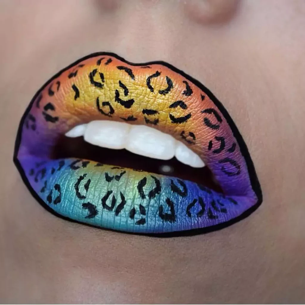 Deceptive Leopard lip makeup