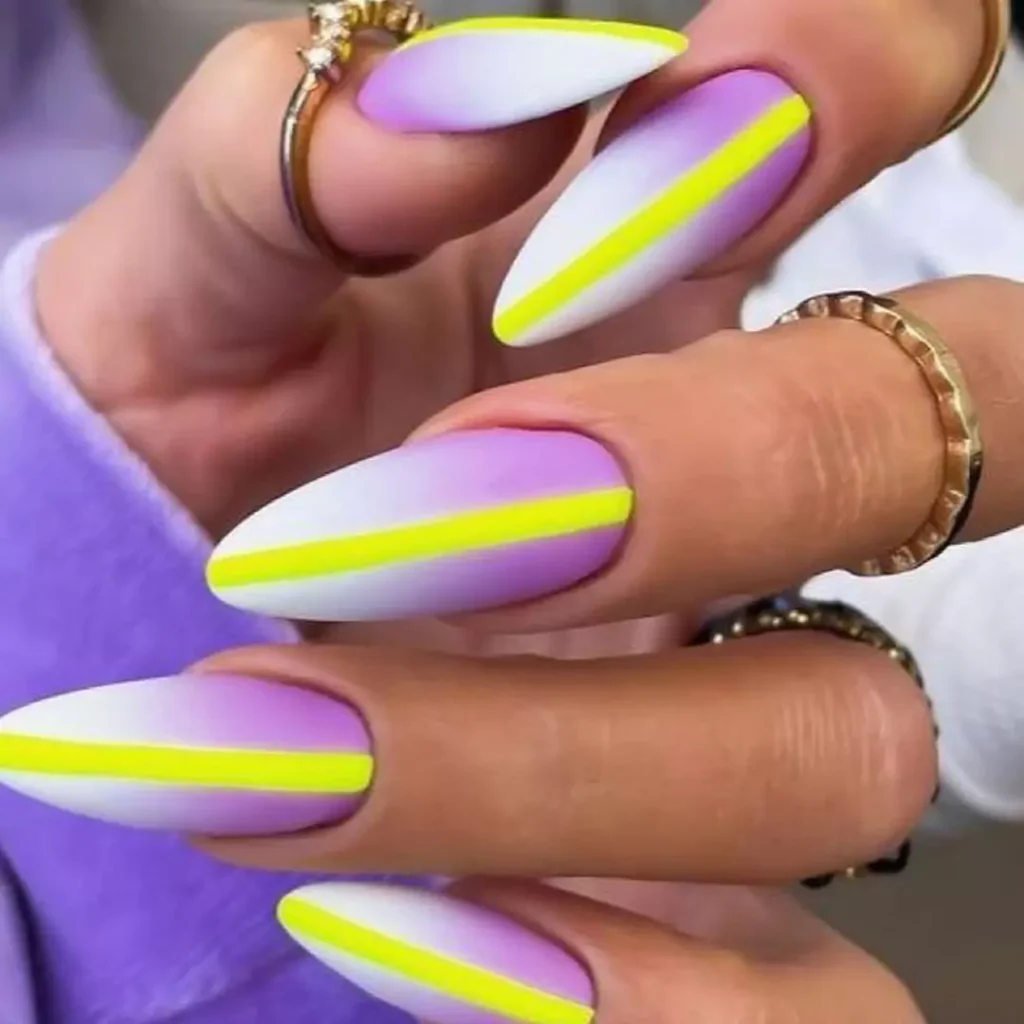 Stylish and special Neon nail designs